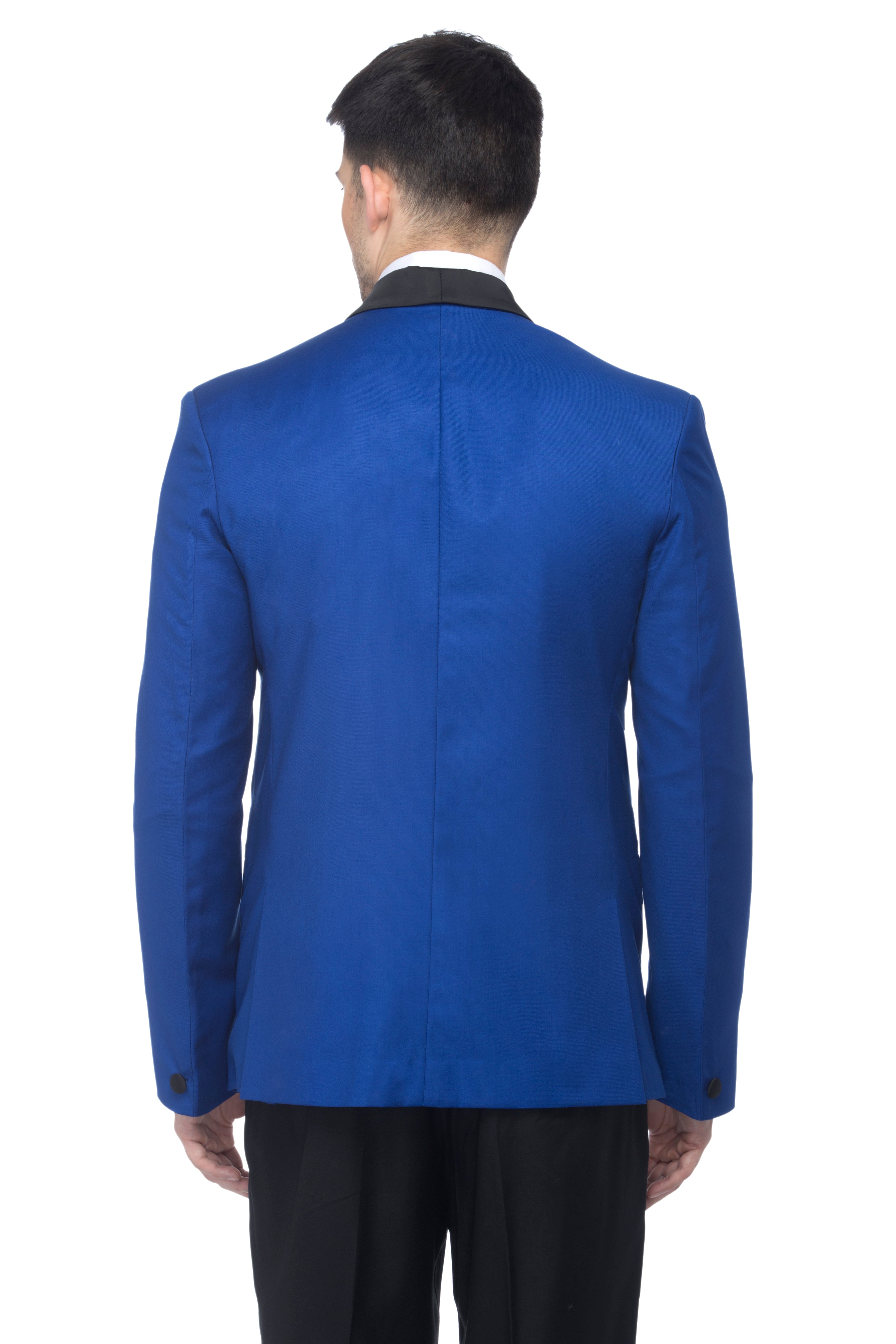 FAVOROSKI Royal Blue Fit Party wear Single-Breasted Tuxedo Blazer