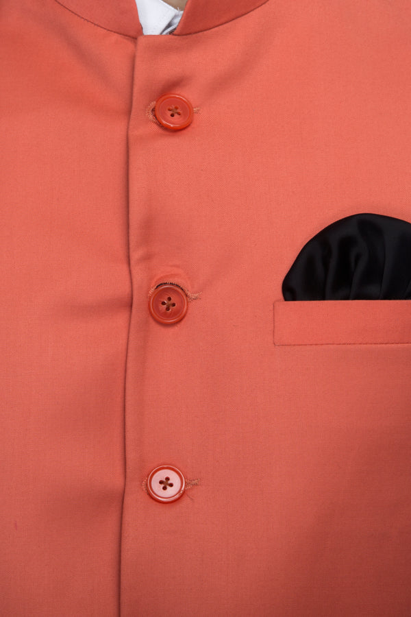 Favoroski Men's Orange  Waistcoat