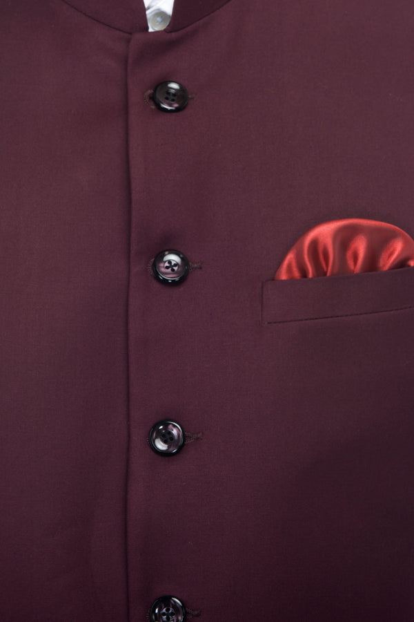 Favoroski Men's Wine  Waistcoat