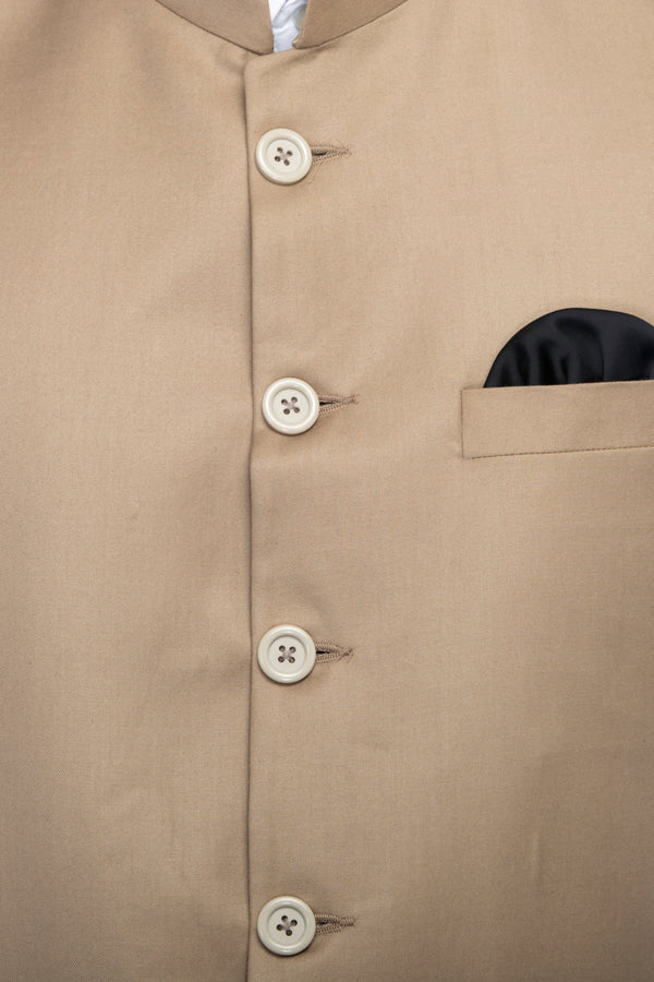 Favoroski Men's Beige  Waistcoat