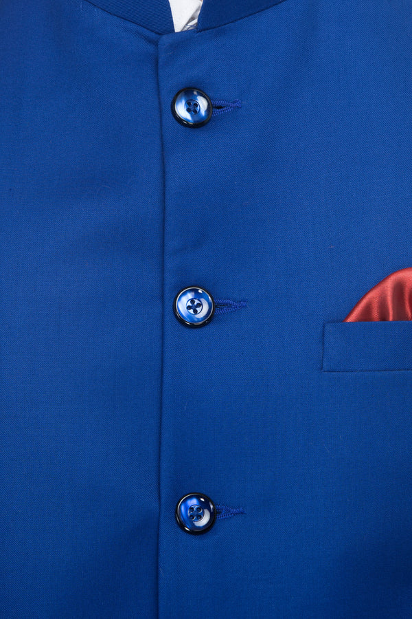 Favoroski Men's Royal Blue Waistcoat