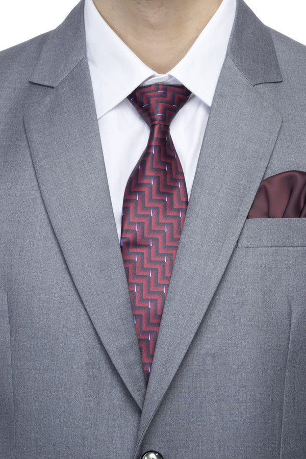 FAVOROSKI Gray Slim Fit Formal/Party Single-Breasted Casual Blazer