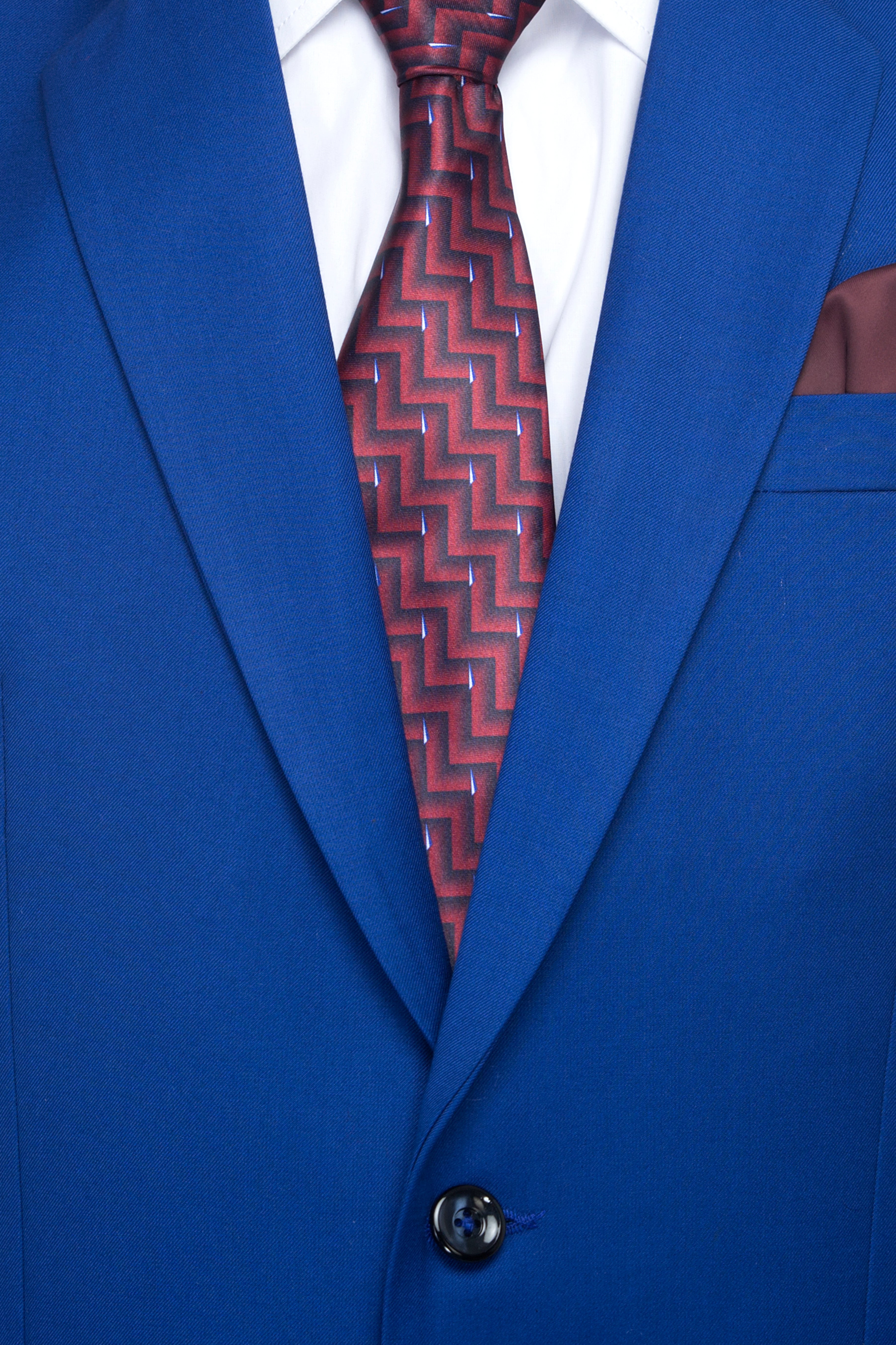 FAVOROSKI Royal Blue Slim Fit Formal/Party Single-Breasted Casual Blazer