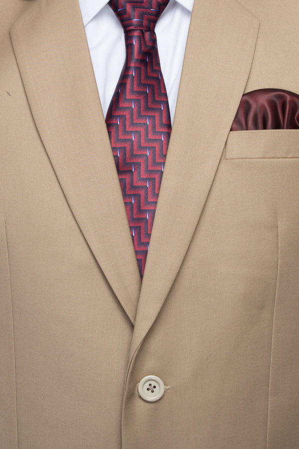 FAVOROSKI Beige Slim Fit Formal/Party Single-Breasted Casual Blazer