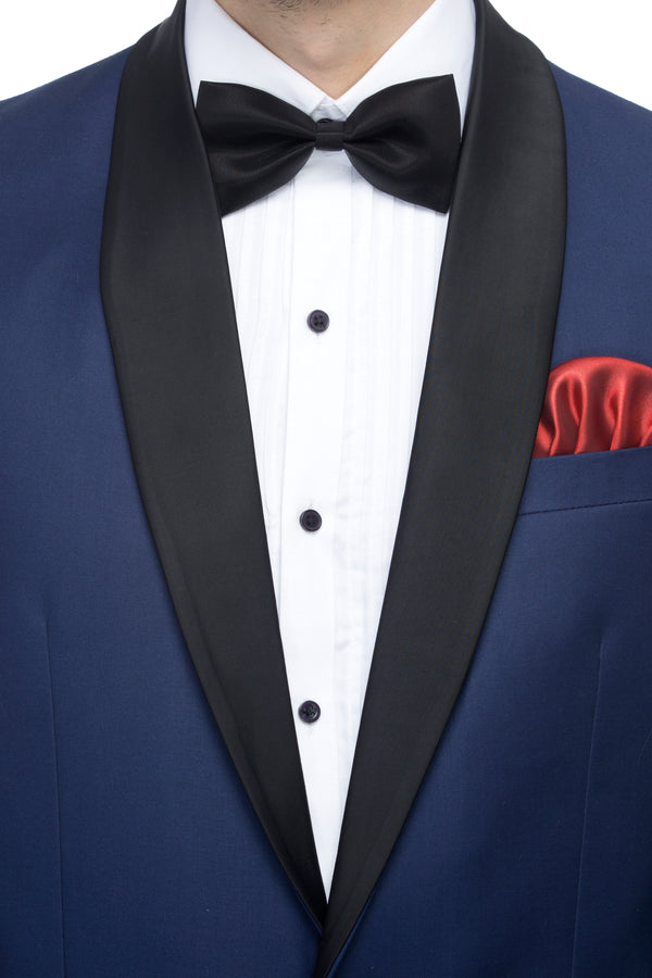 FAVOROSKI Navy Blue Fit Party wear Single-Breasted Tuxedo Blazer