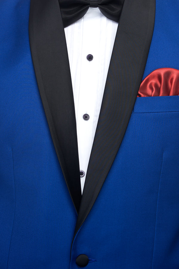 FAVOROSKI Royal Blue Fit Party wear Single-Breasted Tuxedo Blazer