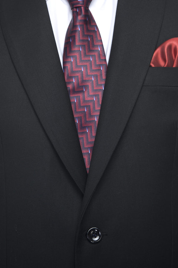 FAVOROSKI Black Slim Fit Formal/Party Single-Breasted Casual Blazer