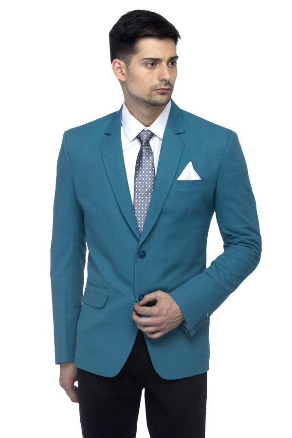 FAVOROSKI Turkish Green Slim Fit Formal/Party Single-Breasted Casual Blazer